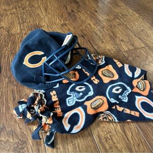 NFL Chicago Bears Youth Fleece Hat And Scarf  With Detachable Face Guard Unique